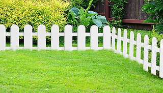 3-Pack White Picket Fence Border