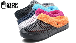 Stop-Slippers Unisex Fleece Lined Indoor Slippers - 4 Colours