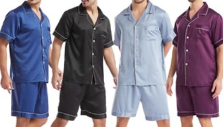 Mens Satin Pyjama Set - 4 Colours & Sizes