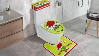 4-Piece Grinch Inspired Toilet Seat Cover Set