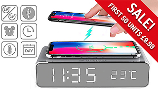 2-in-1 LED Alarm & Wireless Charging Station - 1 or 2-Pack