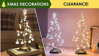 Crystal Christmas Tree Lamp - 3 Sizes & 3 Colours