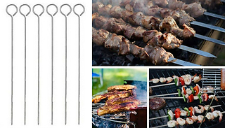 10, 20, 30 Pack Stainless Steel Barbecue Skewers