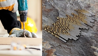 Titanium Coated High Speed Drill Bit Set - Pack of 50 or 100!