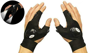 1-Pair Finger Gloves with LED Lights