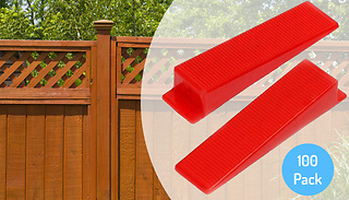 100-Pack of Weatherproof Fence Panel Wedges