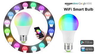 1, 2 or 4 Wi-Fi Smart LED Light Bulbs - Compatible with Alexa & Google ...