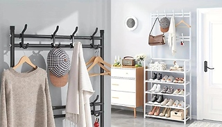 2-in-1 Storage Rack and Hangers! - 2 Sizes, 2 Colours