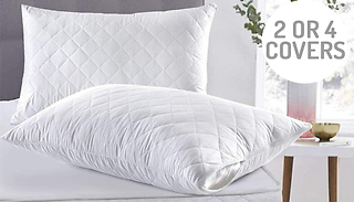 Soft Quilted Zipped Pillow Protectors - 2 or 4-Pack
