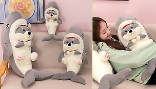 Bear Shark Plush Cuddle Cushion - 3 Sizes
