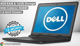 Dell Chromebook 3120 11.6-Inch Intel Celeron 4GB RAM & 16GB Storage - ...