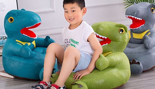 Dinosaur-Shaped Plush Kids Sofa - 3 Colours