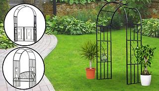 Steel Garden Arches - Optional Seat or Gate!