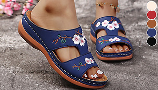 Womens Summer Embroidered Sandals - 5 Colours & 4 Sizes