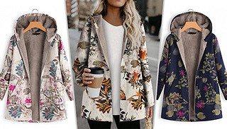 Autumn Fleece-Lined Hooded Jacket - 8 Sizes & 3 Colours