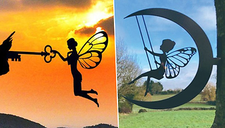 Fairy Silhouette Mounted Garden Ornament - 2 Designs