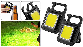 2 Mini Rechargeable Bottle Opener COB Flashlights