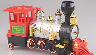 Light-Up Electric Steam Train Toy With Sounds