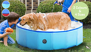 Collapsible Outdoor Pet Bathing Pool - 2 Colours & 4 Sizes