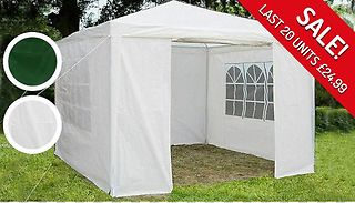 3m Waterproof Garden Gazebo with Removable Sides - 2 Colours