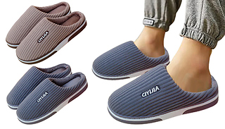 Men's Winter Plush Thick Sole Slippers - 2 Colours & 2 Sizes