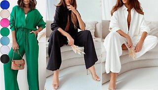 Women's Loose-Fitting Co-Ord Set - 7 Colours, 8 Sizes