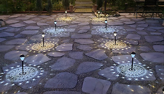 1, 2 or 4 Solar-Powered Garden Pattern Stake Lights - 2 Colours