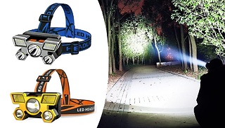 Rechargeable LED Head Light Torch Lamp - Buy 1 or 2!