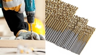Universal Titanium Coated Drill Bit Set - Pack of 50 or 100!