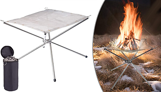 Portable Folding Outdoor Fire Pit with Carry Bag - 2 Options & 2 Sizes