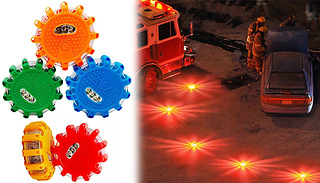 1 or 3 LED Roadside Safety Discs - 5 Colours