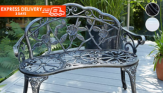 Rose Garden Metal Bench - 2 Colours