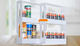 Kitchen 4-Tier Swivel Spice Storage Rack