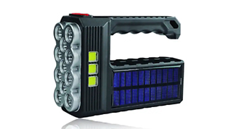 USB Rechargeable Solar-Powered 11-LED Flashlight