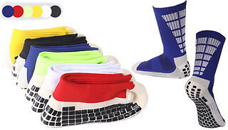 1, 2, or 4-Pairs Sports Grip Socks - 6 Colours