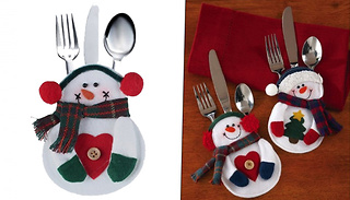Pack of Snowman Cutlery Holders - 4 or 8!