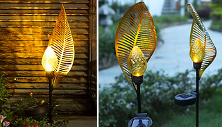 Outdoor Metal Leaf Solar Garden Light