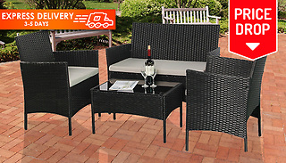 4-Seater Garden Patio Rattan Furniture Set