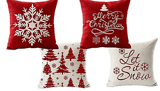 4-Pack of Christmas Cushion Covers