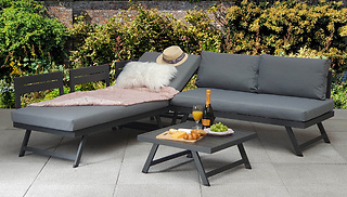 Kimmie Outdoor Reclining Corner Sofa with Coffee Table