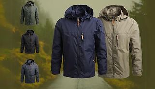 Mens Waterproof Hooded Jacket - 5 Colours, 5 Sizes