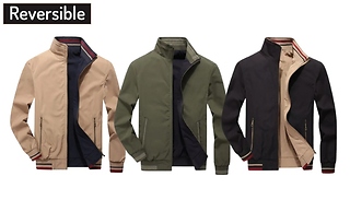Men's Solid Reversible Jacket - 3 Colours, 7 Sizes