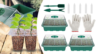 11-Piece Seedling Gardening Set - Pots, Labels, Gloves & Tools