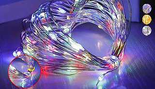 100 or 200 LED Solar Power String Lights - 3 Colours