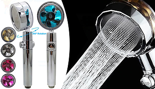 High-Pressure Adjustable Shower Head With Fan - 5 Colours