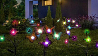 Solar-Powered Butterfly Decorative Garden Lamp - 2 Colours