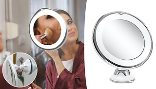 LED Vanity Mirror with 10X Magnification