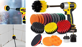 Power Scrub Drill Attachment Cleaning Brush Kit - 4 to 31-Piece