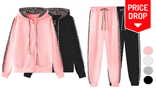 2-Piece Leopard Print Tracksuit Set - 4 Colours & 6 Sizes