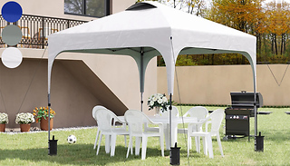 Foldable Garden Pop-Up Gazebo with Wheeled Carry Bag - 2 Colours